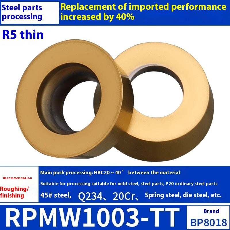 6009 CNC milling inserts RPMW carbide R5 machining center R4 milling machine R6 milling inserts RPMT round cutter grain cutting tools Shandong Denso Pricision Tools Co.,Ltd.